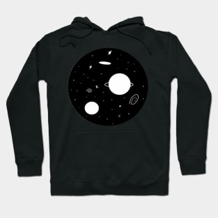 Aesthetic Planet Galaxy Sticker Hoodie